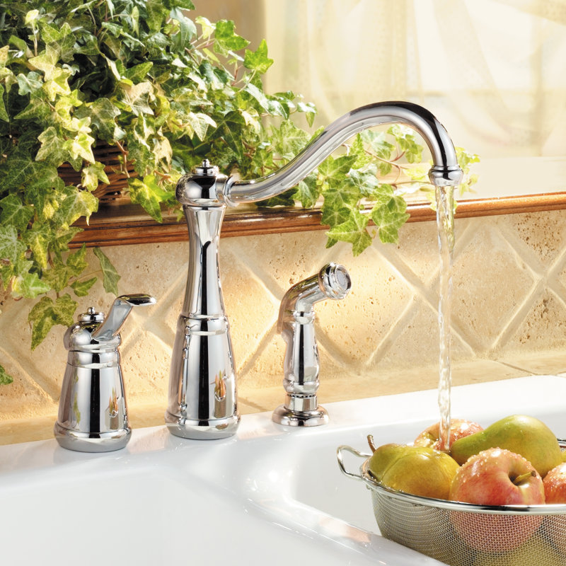 Robinet de cuisine à poignée simple Marielle-Bath, Chrome poli