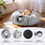 Tunnel pour chat avec lit de chat pour chats d'intérieur - Tunnel de beigne pelucheux rond et moelleux, aire de jeu multifonctionnelle pour animaux de compagnie