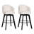 Jurany 29.5" Upholstered Barrel Back Mid Century Modern Bar Stool