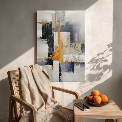 Modern Neutral Abstract Watercolor Canvas Print - Urban Studio