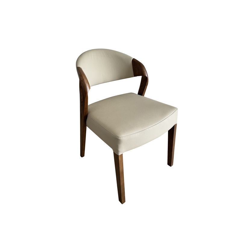 Chaise d'appoint rembourrée Aiko crème