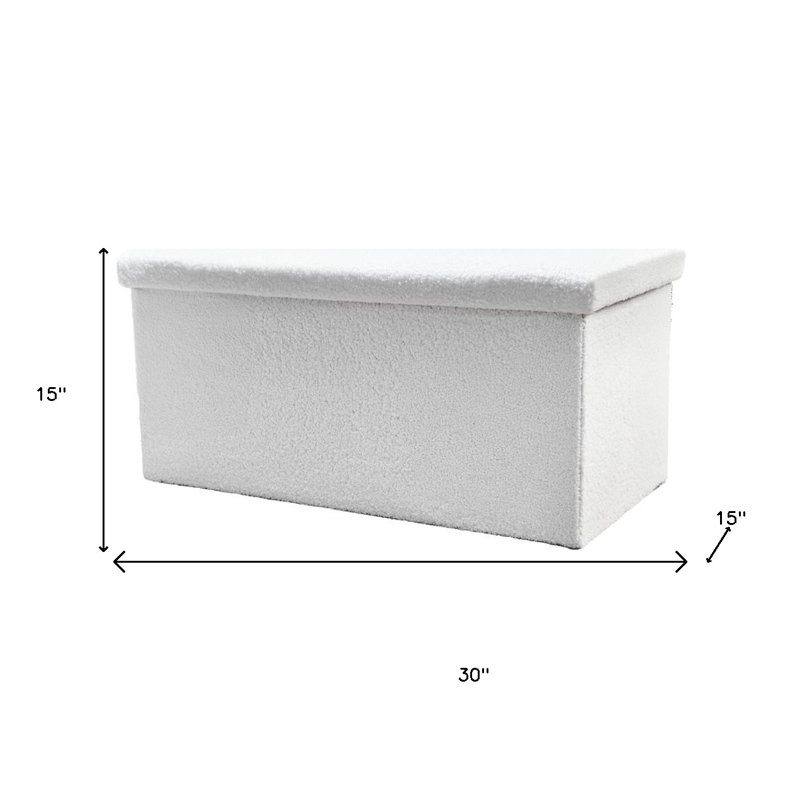 Repose-pieds avec rangement 30 "White Boucle