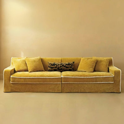 Pastoral Fabric Straight Sofa