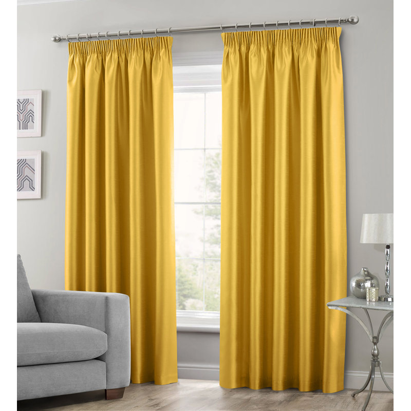 Gulya Curtain, Ochre, 66cm Width x 90cm Drop