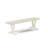6 Piece Dining Set Contains a Rectangle Dining Room Table with V-Legs and 4 Light Beige Linen Fabric Parson Chairs with a Bench, Multi-Color-398042158