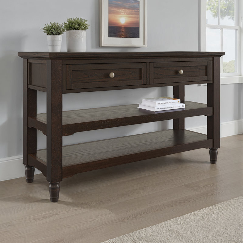 Canapé-console Brentwood, Bois brun foncé