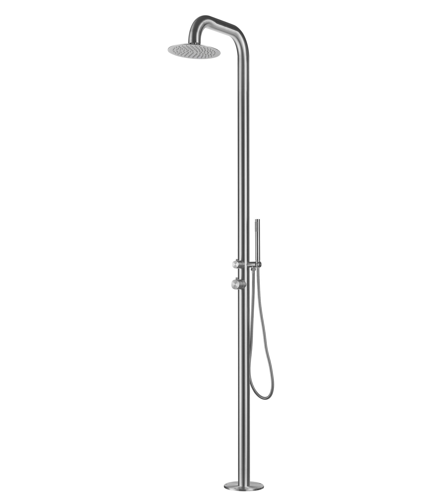 Stainless Steel Free Standing Outdoor Shower
