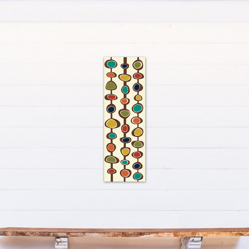 " Midcentury Modern Pods ", 36" H x 12" W, Frameless Print, No Frame