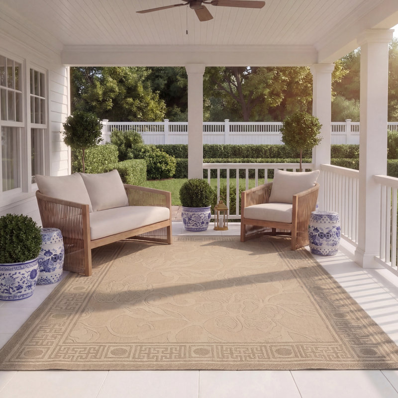 Herefordshire Performance Floral Indoor/Outdoor Area Rug, Rectangle 8' x 11'