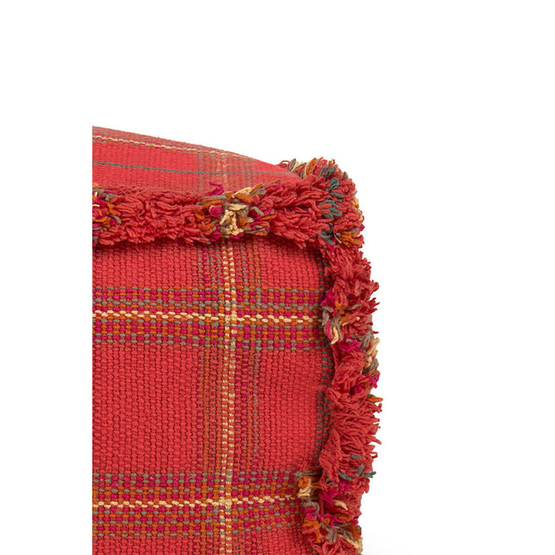 Wouf Wouf! Square Pouf, Red