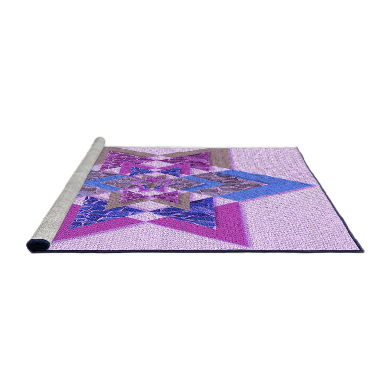Washable Abstract Indoor Rug, Square 8'