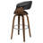 Walnut And Ecru Swivel Bar Stool-149842762