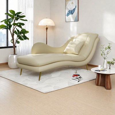 Robichaux Vegan Leather Chaise Lounge 