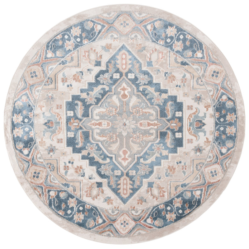 Kiosha Performance Performance Oriental Rug, Round 6'7"
