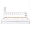 Lit plateforme simple avec lit gigogne et tiroirs, blanc