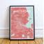 Amsterdam City Map - No Frame Print-1927335506