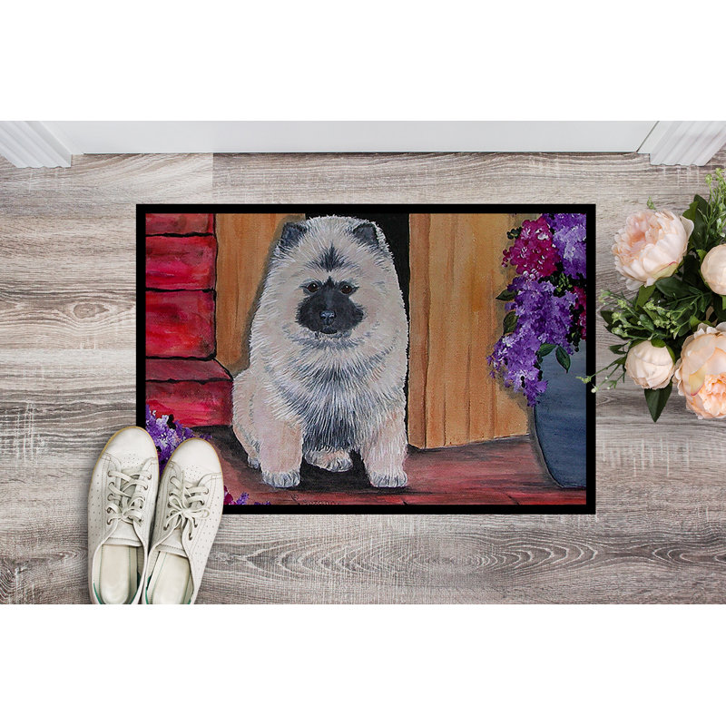Tapis de porte d’intérieur anti-dérapant keeshond, Rectangle 2 pi x 3 pi