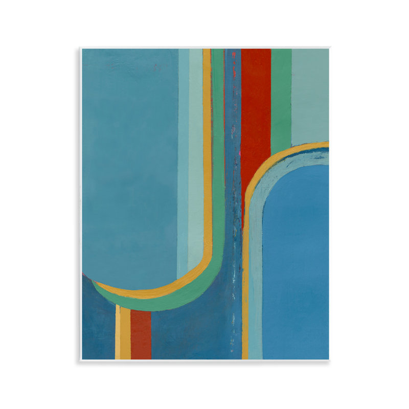 Art mural bleu et rouge par Pippin Schupbach