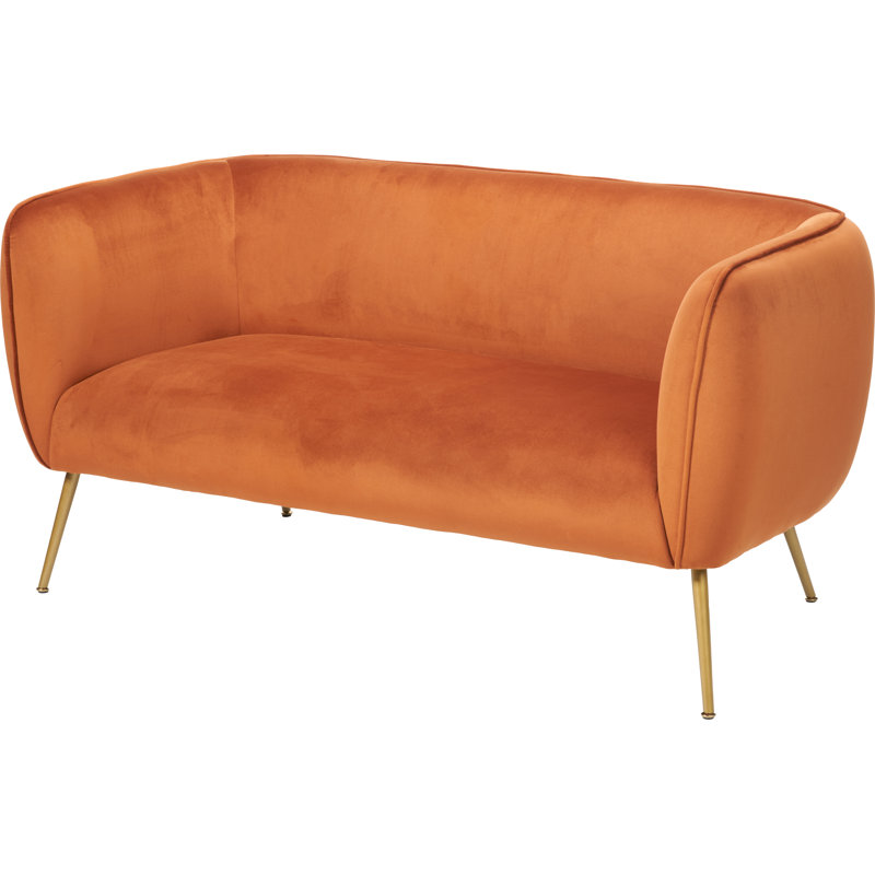 Lucca 2 Seater Velvet Sofa, Tobacco