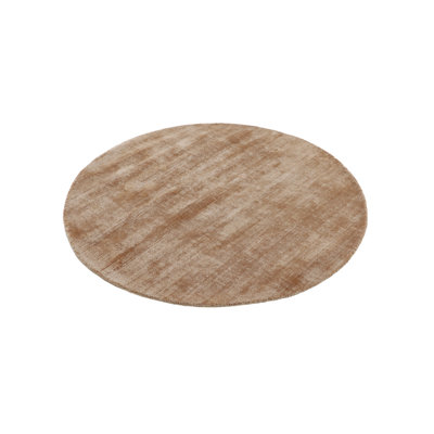 Ava Handmade Viscose Silky Solid Soft Beige Rug