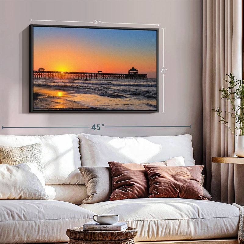 «Folly Beach», reproduction sur toile, H 21 po x l 31 po