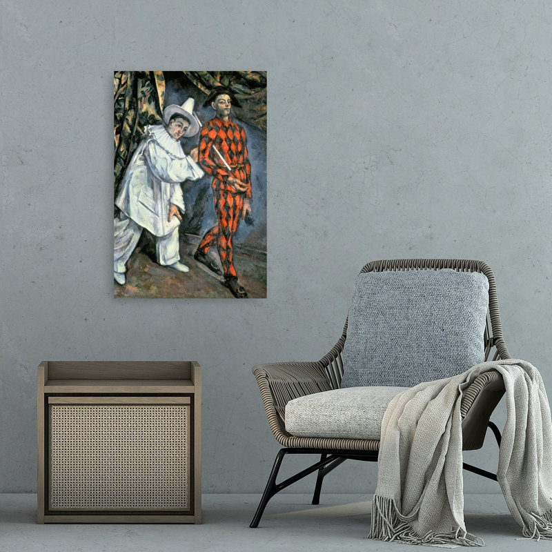 Pierrot And Harlequin, 1888 Abstract Contemporary Wall Art Print, 91.44cm H x 60.96cm W