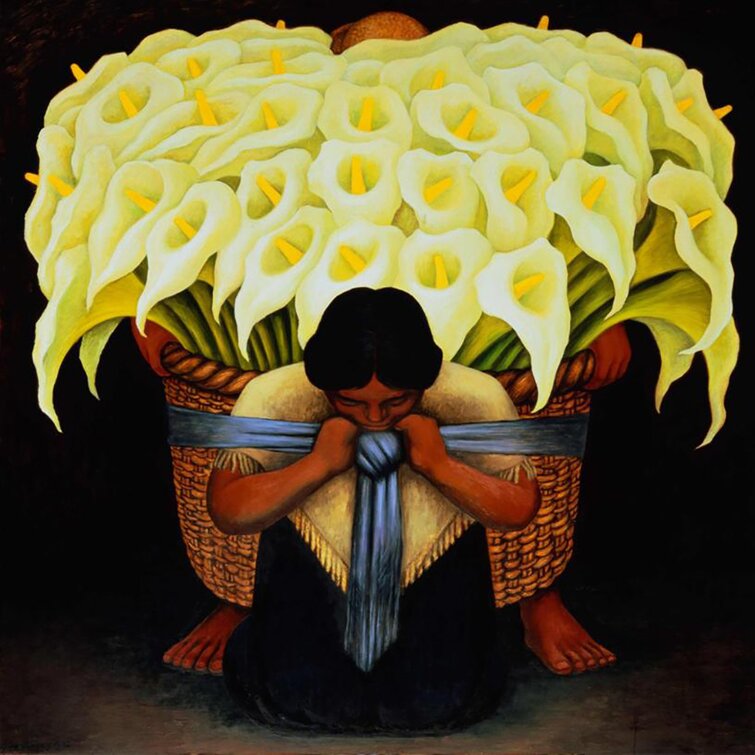 The Flower Seller by Diego Rivera - Graphic Art Print