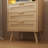 Nightstand With Charging Station USB Port Led Lights And 3 Storage Drawers-563277620