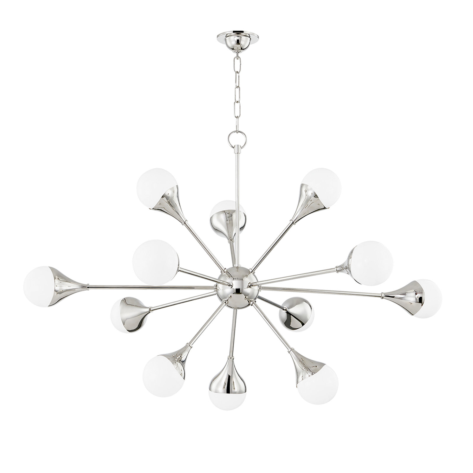 Ariana 12 Light Chandelier,  Polished Nickel
