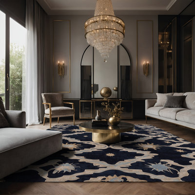 Tapis gris soyeux et moelleux