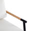 Fauteuil d'appoint de 26,8 po avec coussins de dossier souples, structure en métal et fauteuil en bois pour les espaces de vie