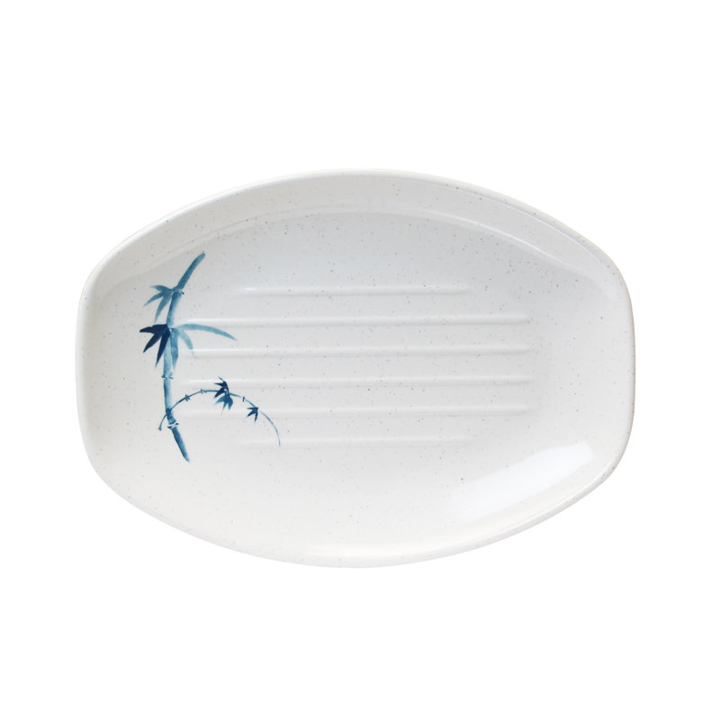 Plateau en mélamine Bamboo Teriyaki, H 0,79 po x l 7,99 po x P 5,75 po