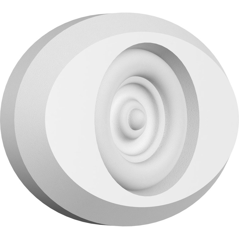 Standard Dalton Bullseye Rosette with Beveled Edge, 2.75"H x 4"W x 0.5"D
