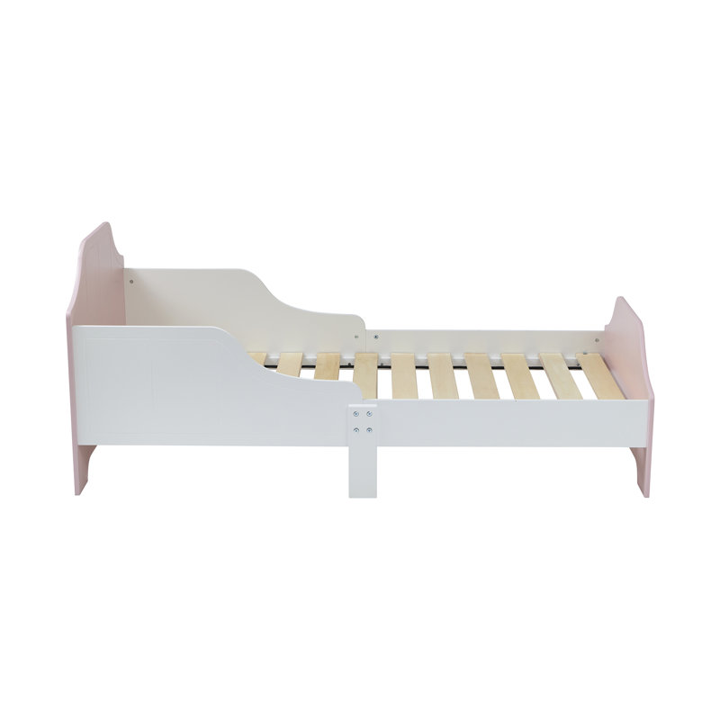 Two Tone Toddler Bed, Pink/White