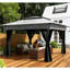 Pavillon de jardin pliable facile à installer, abri de jardin escamotable avec filet à fermeture éclair, sac de transport