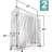  72" W Garment Rack Transparent Clothes Rail Cover 2-Pack