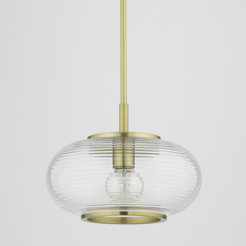 Maggie 1 Light Pendant, Aged Brass