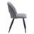 Jonko Modern Comfy Beige Teddy Fabric Upholstered Metal Legs Dining Accent Side Chair Set of 4-75142838