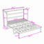 Lit escamotable double avec tiroirs de rangement et prises USB et prises intégrées-276757319