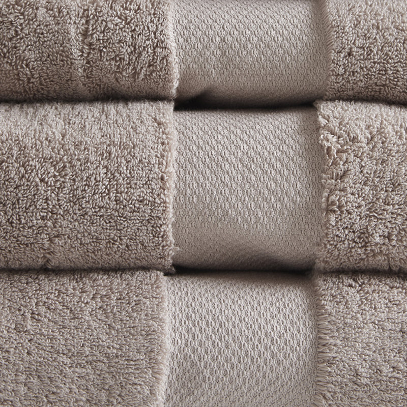 Ensemble de serviettes de bain en coton 6 pièces, Taupe