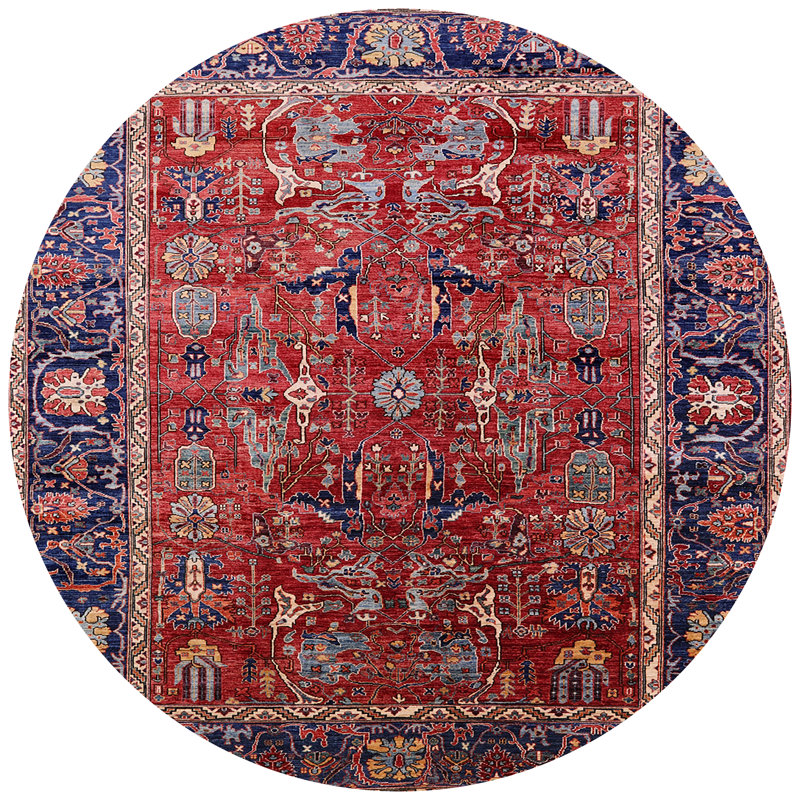 Forance Oriental Indoor Rug, Round 7'