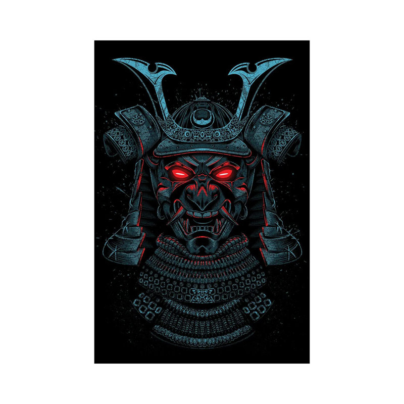 Samurai Red Eyes by Alberto Perez - Wrapped Canvas Print, 66.04 cm H x 45.72 cm W x 3.175 cm D
