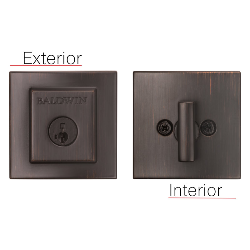 Prestige 380 Square Single Cylinder Deadbolt Featuring SmartKey® Security