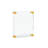 Floating Acrylic Wall Frame with Gold Stand Off Caps: 8.5" x 11" Graphic Size, Overall Frame Size: 12.5" x 15"