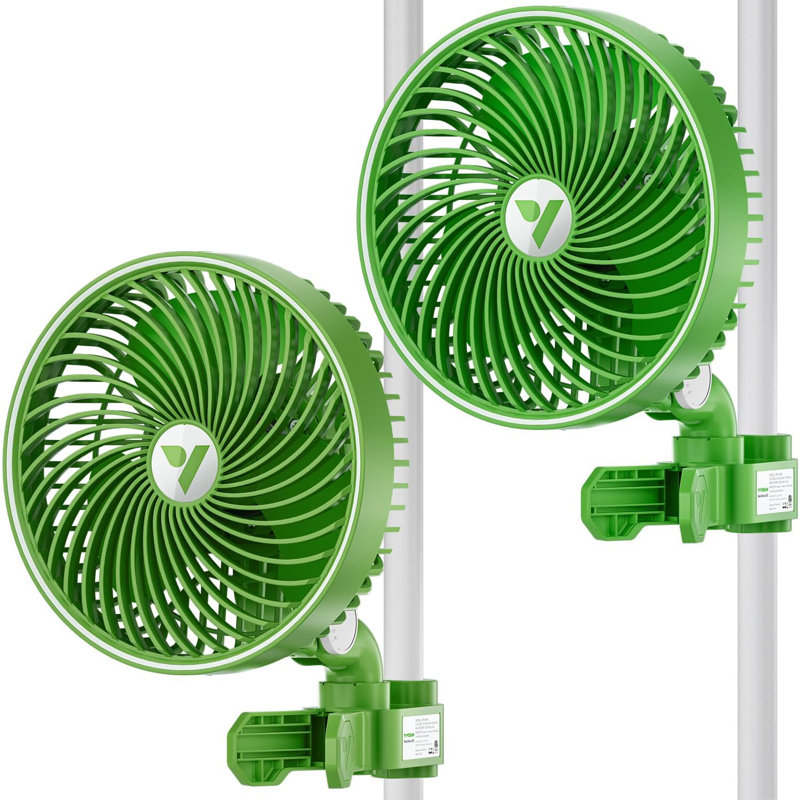 Ventilateur à pince oscillante 10 po VIVOSUN, Vert
