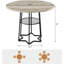 Table de salle à manger de 39 po pour 4 personnes avec tablette de rangement et base de rangement en métal
