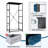 4 Drawer Dresser for Bedroom, Narrow Chest of Drawers, Wooden Top and Study Iron Frame 18"x37.5"-(WxH)
