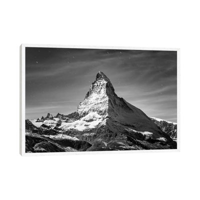 Matterhorn Black And White by Jan Becke - Print on Canvas