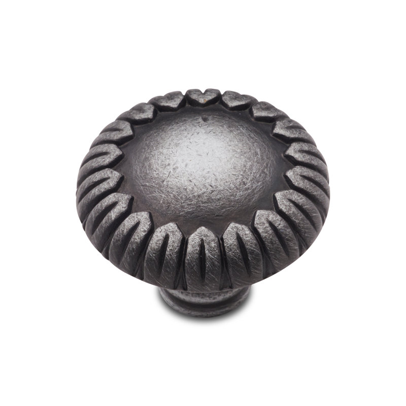 CK Series 1 1/2" Diameter Mushroom Knob, Large, Distressed Nickel