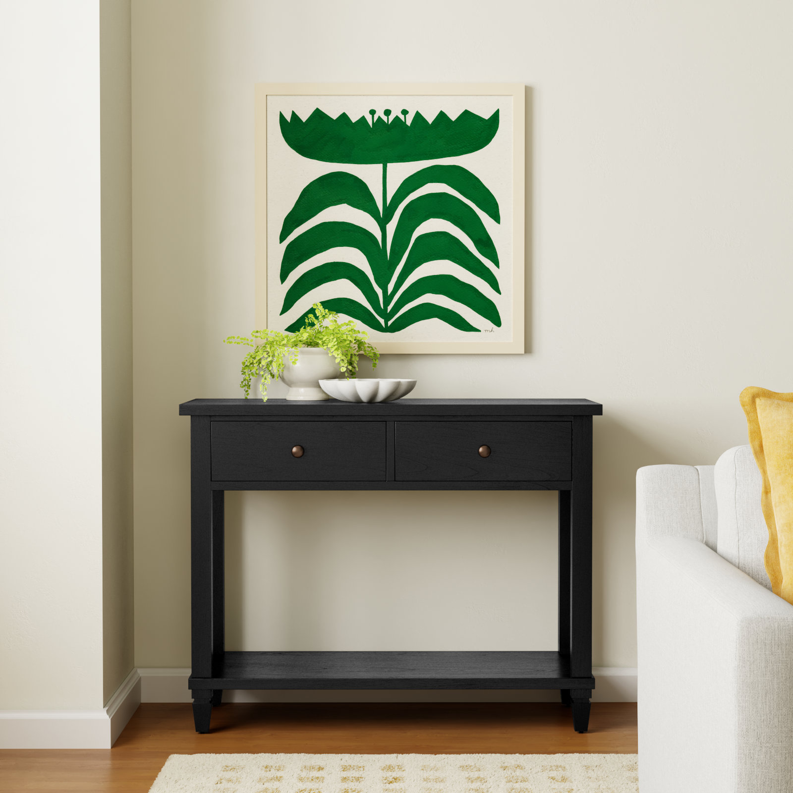 Charleston 36" Console Table, Black